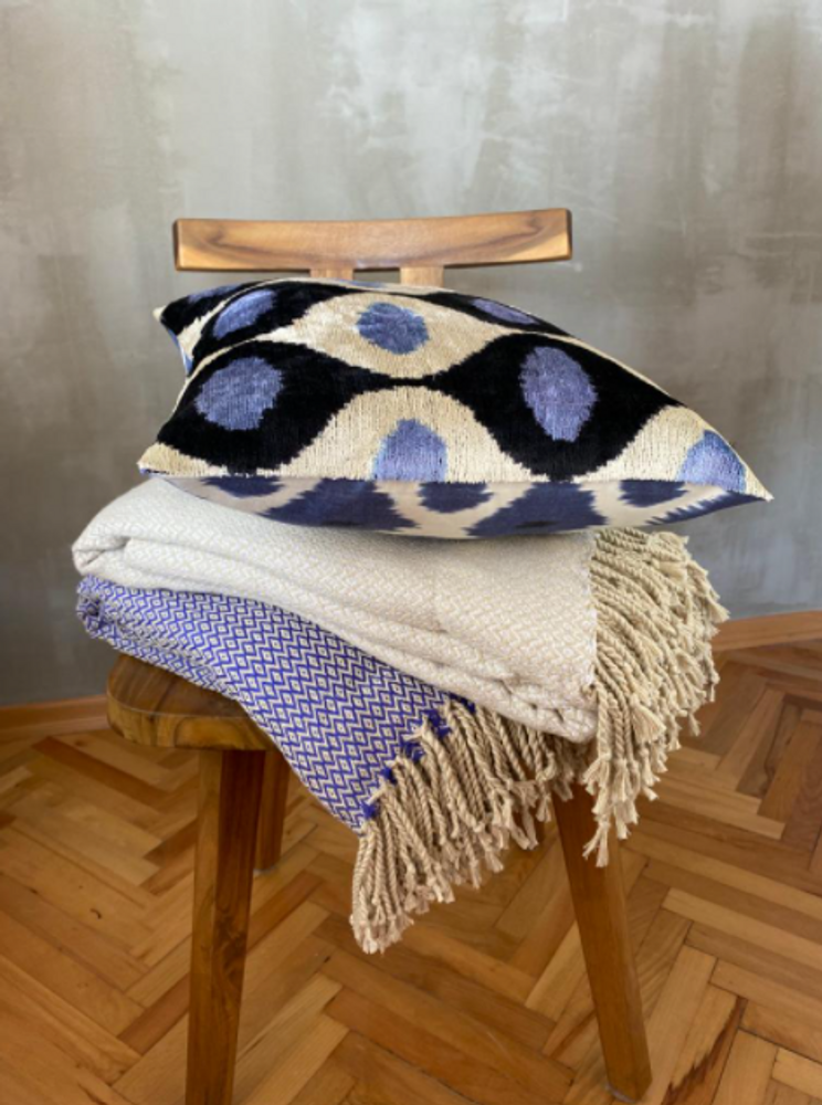 Linge de lit - COUVRE-LIT COTON HANDWOVEN - NADIA DAFRI PARIS