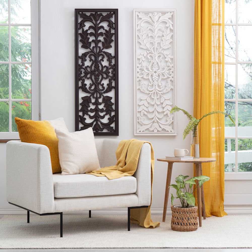 Other wall decoration - Douglas Medallion Hand Carved in White Wash - MH LONDON