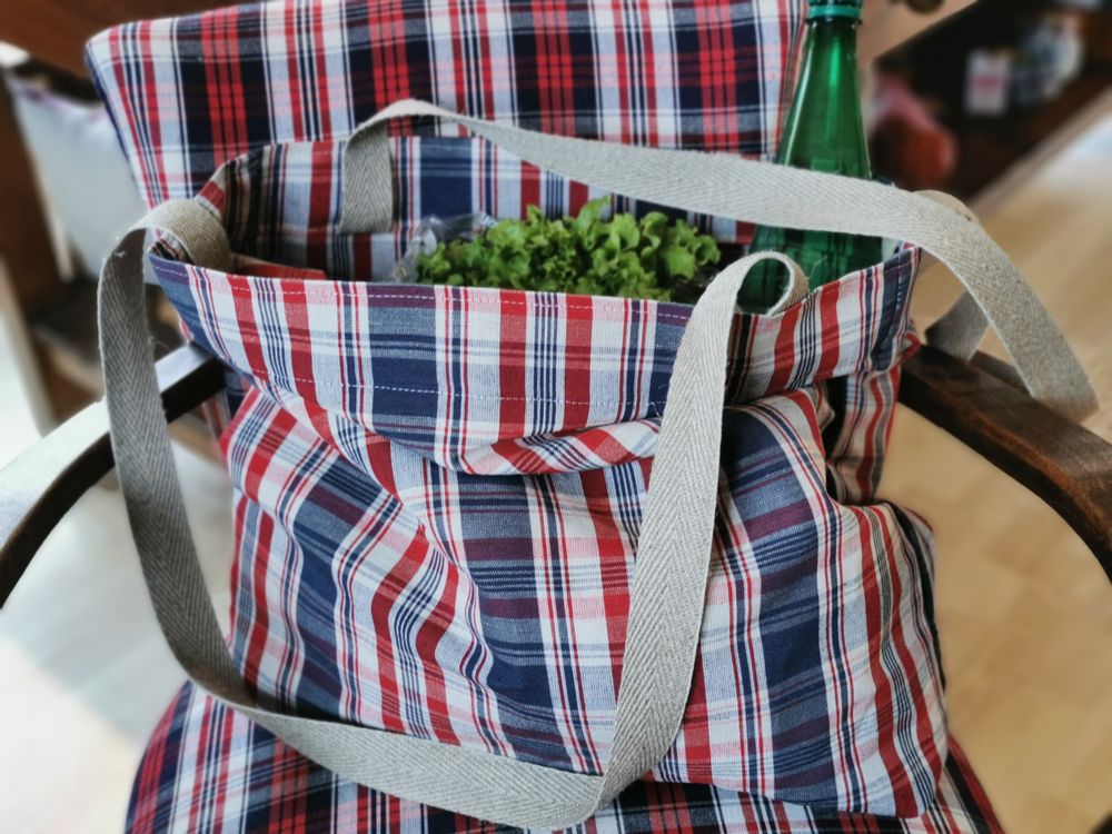 Cadeaux - SAC A MAIN SHOPPING / CABAS / TOTE BAG AVEC PEINTURE ARTISANALE - KELSCH D' ALSACE IN SEEBACH