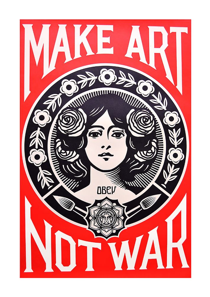 Papeterie - Carte postale Make Art Not War - Carte de vœux A6 (10 x 15 cm) - ESQUE