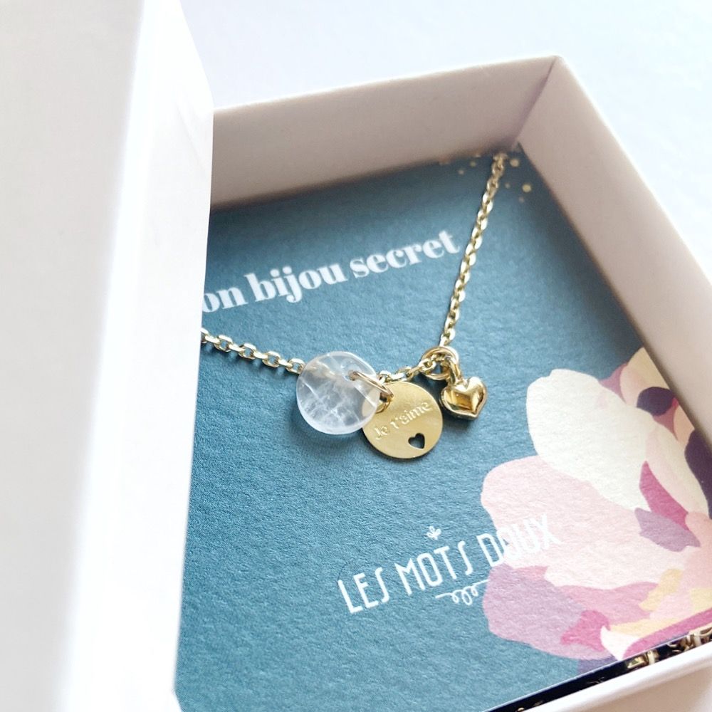 Bijoux - Collier Bijou Secret "Je t'aime" - LES MOTS DOUX