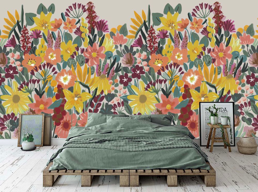 Wallpaper - BERRY wall paper design - LA TRIBU DU FLOCON