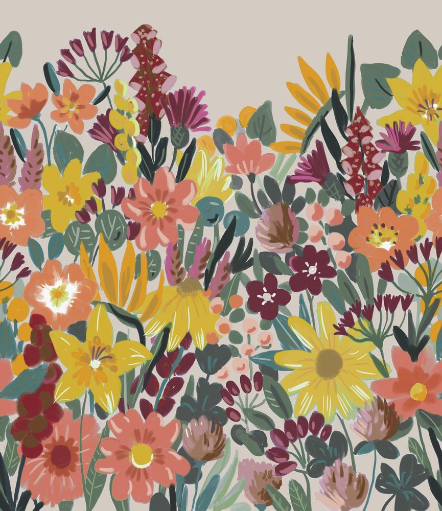 Wallpaper - BERRY wall paper design - LA TRIBU DU FLOCON