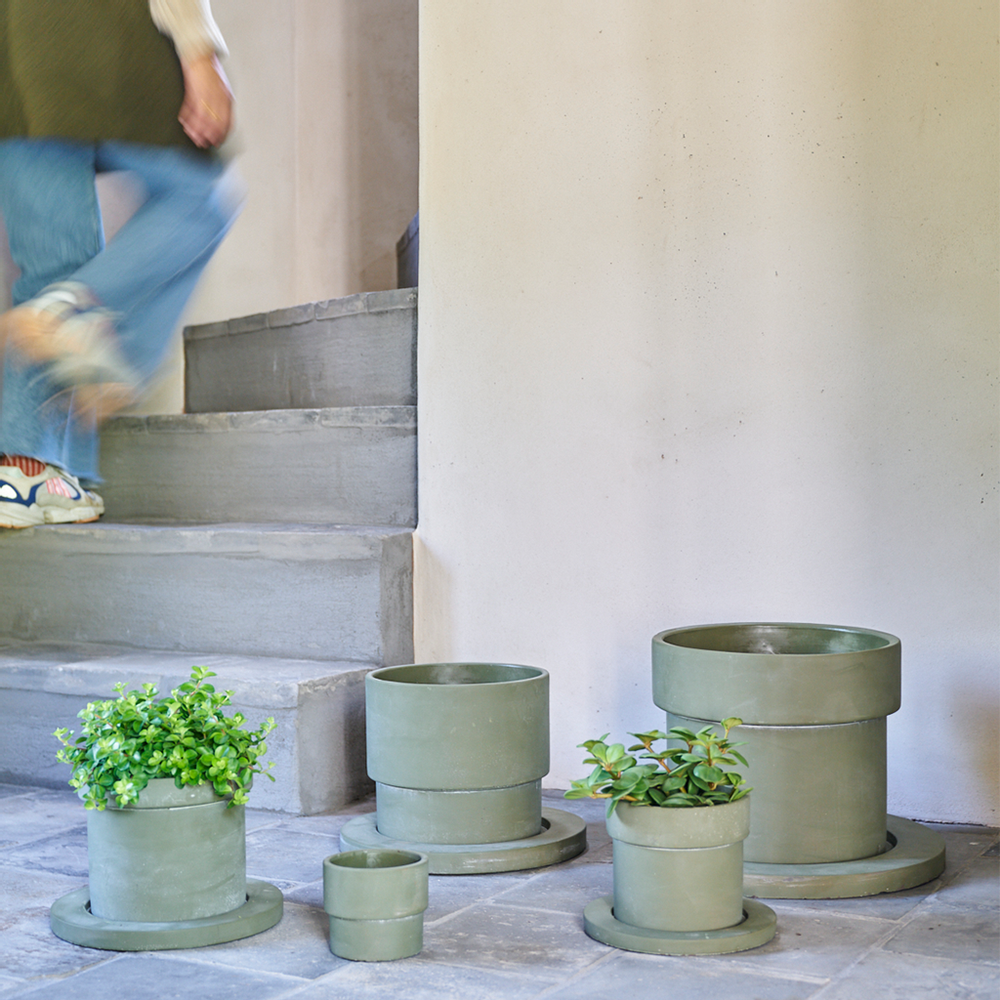 Pottery - MANGLE concrete indoor pot - D&M DECO