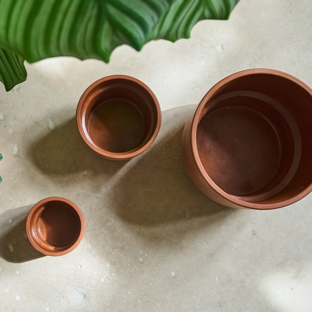 Pottery - MANGLE concrete indoor pot - D&M DECO