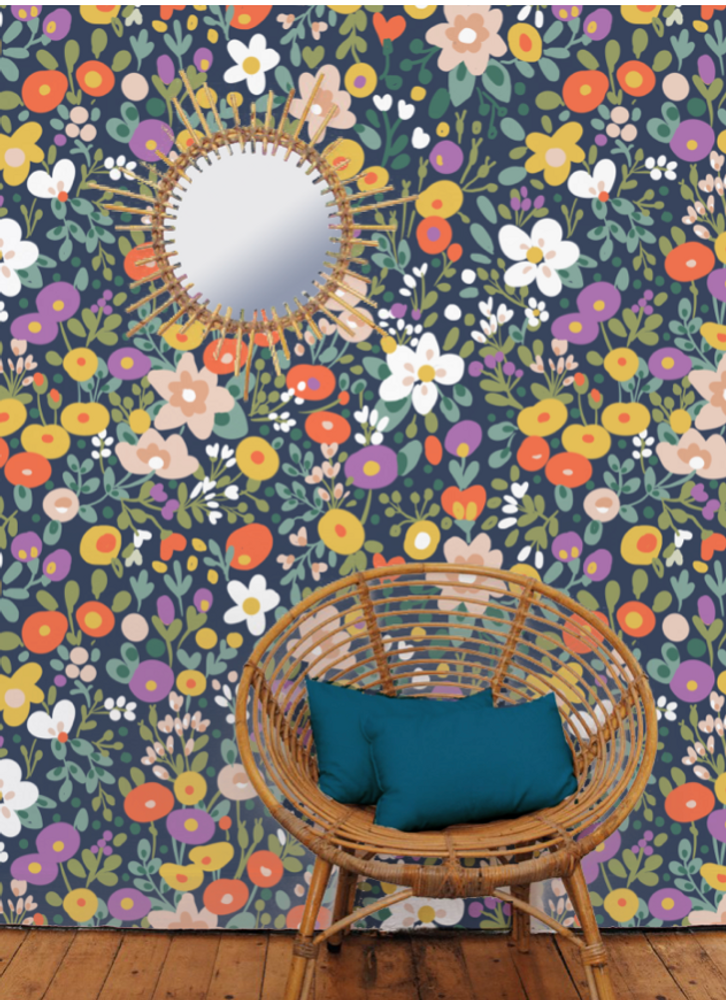 Wallpaper - BERRY wall paper design - LA TRIBU DU FLOCON