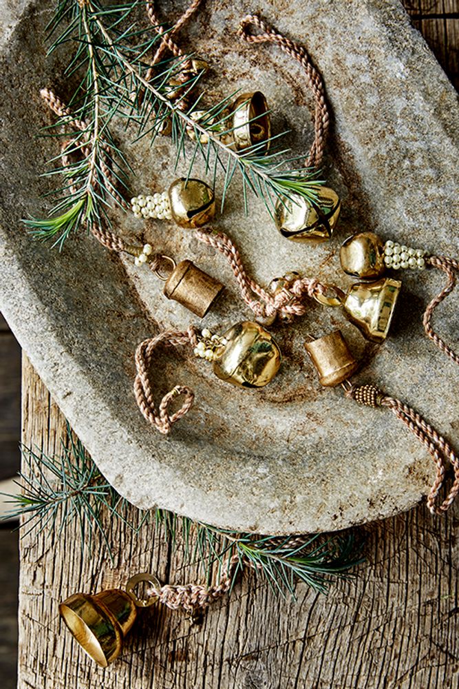 Christmas garlands and baubles - Handmade brass garland - WELDAAD AUTHENTIC INTERIOR