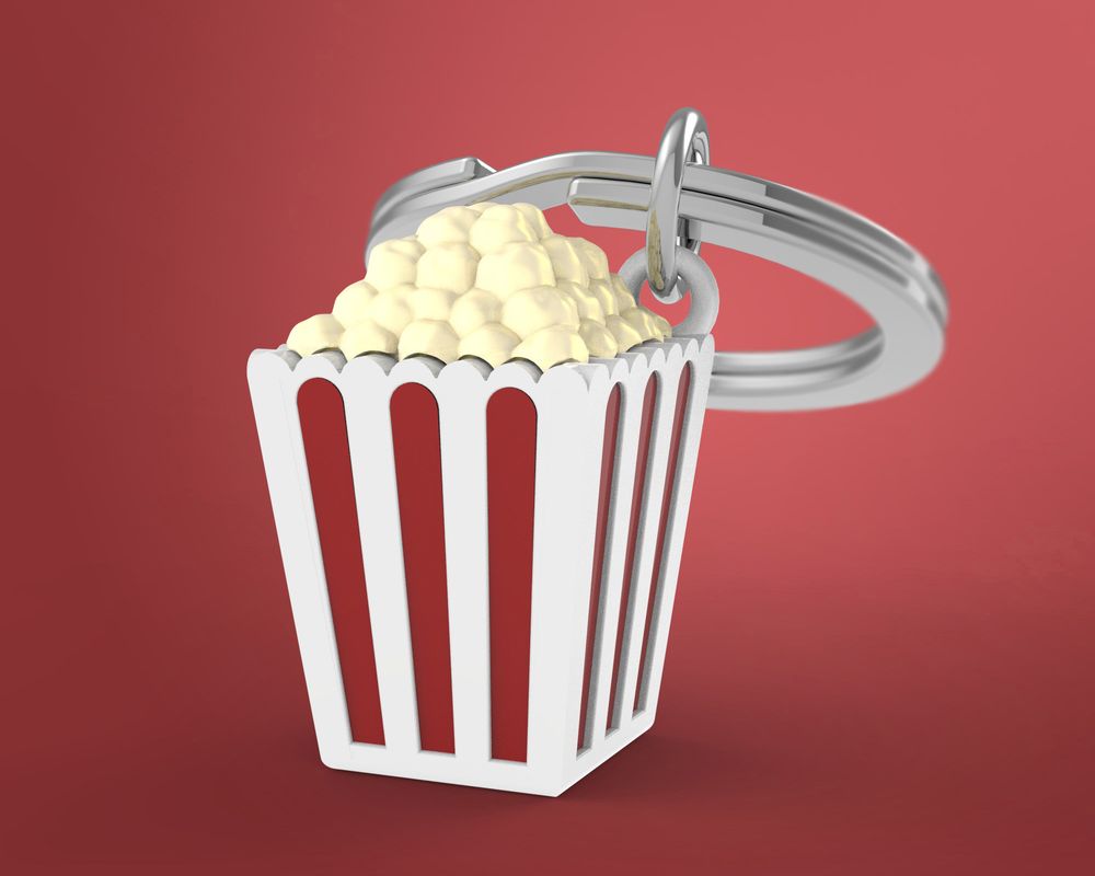Cadeaux - Porte-clés Popcorn - METALMORPHOSE