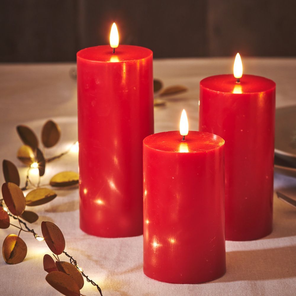 Lampes de table - Bougies pilier - set de 3 - LIGHT STYLE LONDON