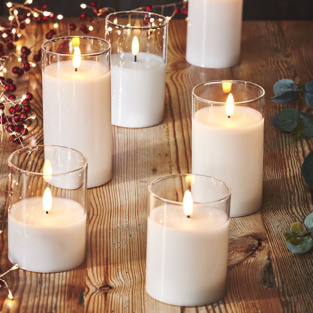 Lampes de table - Bougies pilier - set de 3 - LIGHT STYLE LONDON