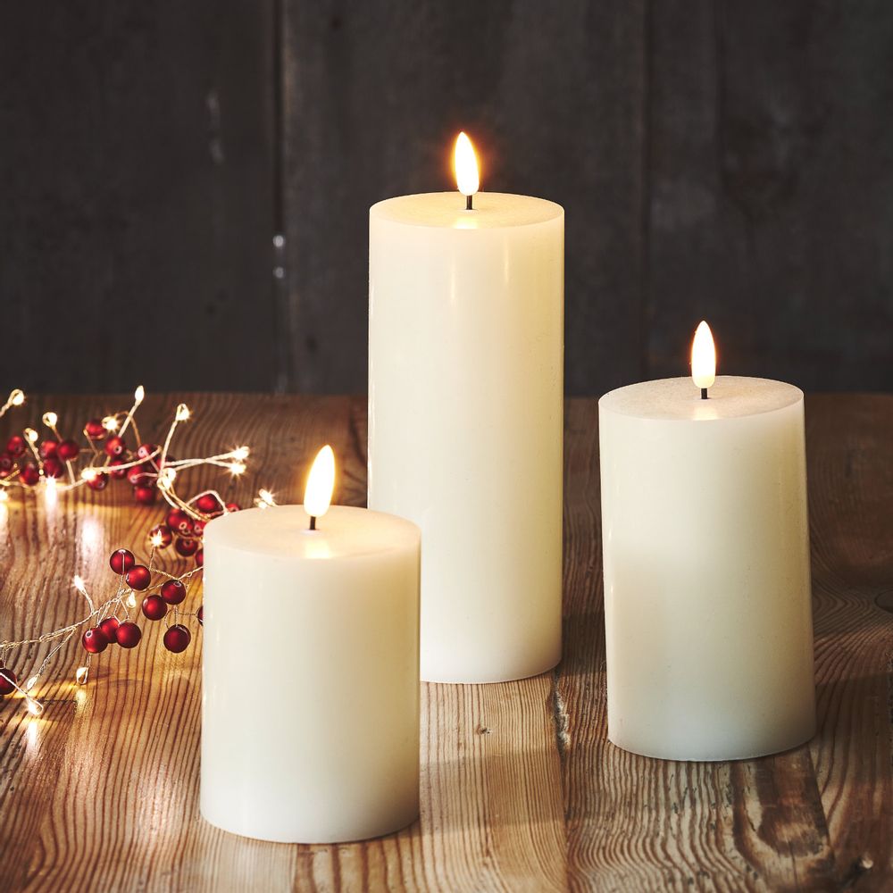 Lampes de table - Bougies pilier - set de 3 - LIGHT STYLE LONDON