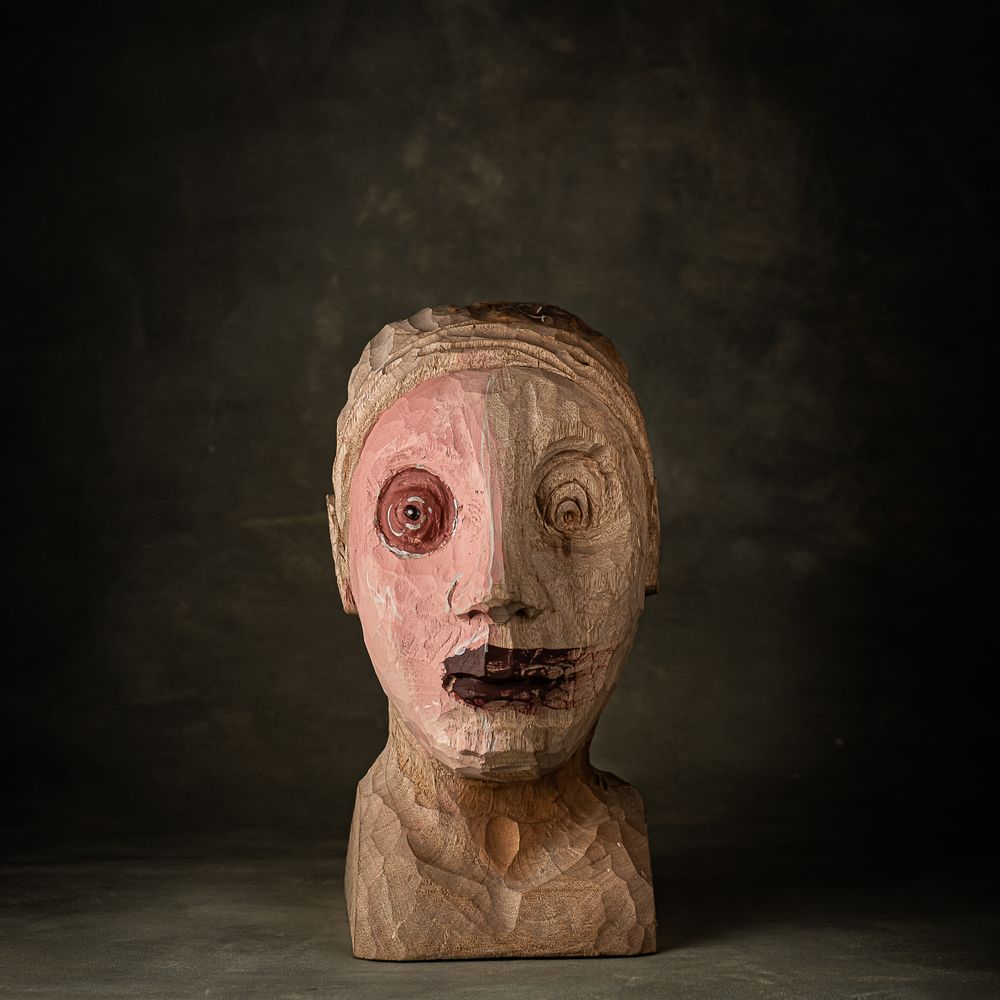 Sculptures, statuettes et miniatures - sculpture buste MATRONA, sculpté à la main, bois - KLATT OBJECTS