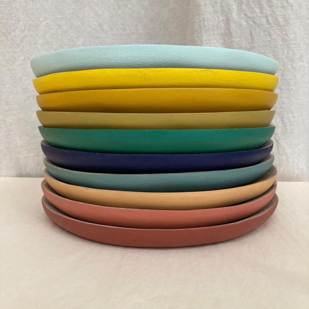 Kitchen utensils - Painted plates, spoons and board - BAAN