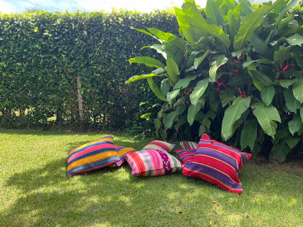 Fabric cushions - Colorful Unique Bolivian pillows - T'RU SUSTAINABLE HANDMADE