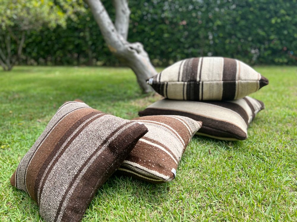 Fabric cushions - Colorful Unique Bolivian pillows - T'RU SUSTAINABLE HANDMADE