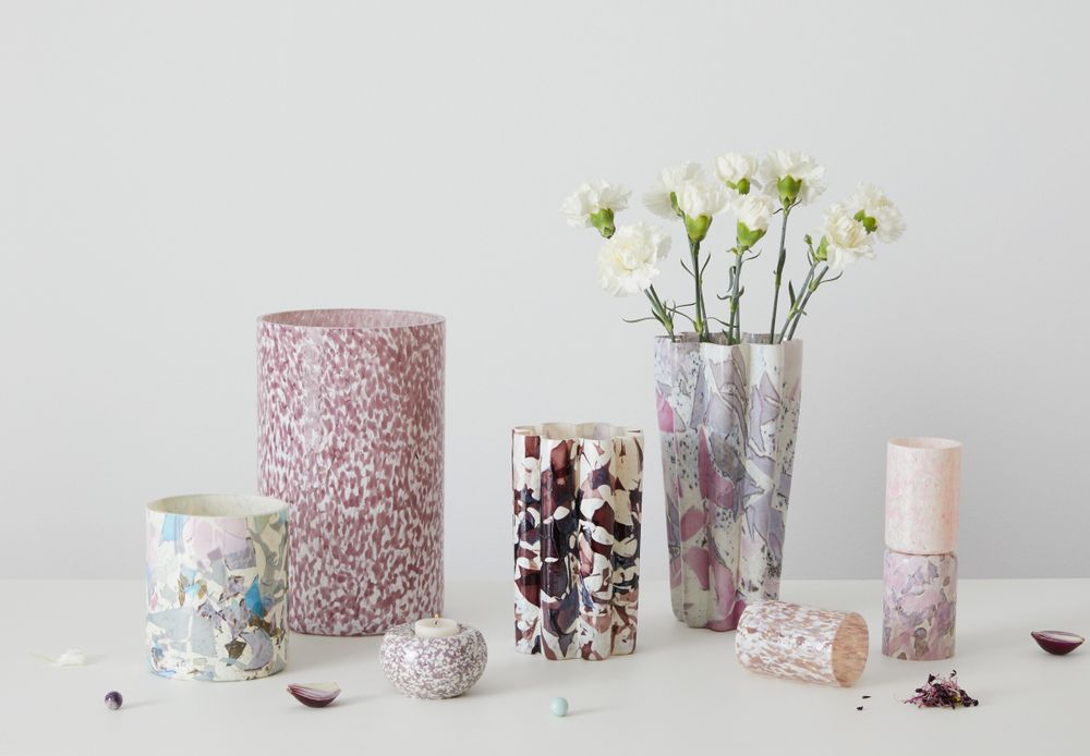 Vases - Macchia su Macchia Ivory & Amethyst Vase Extra Tall - STORIES OF ITALY