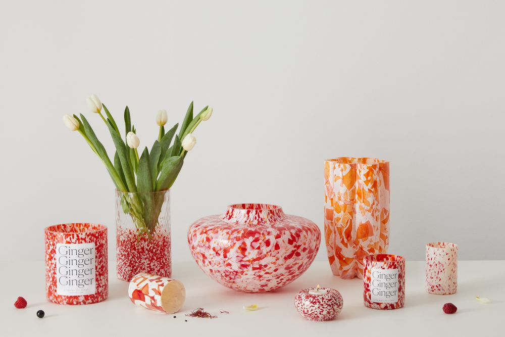Vases - Vase Olla Macchia su Macchia rouge, orange et ivoire - STORIES OF ITALY