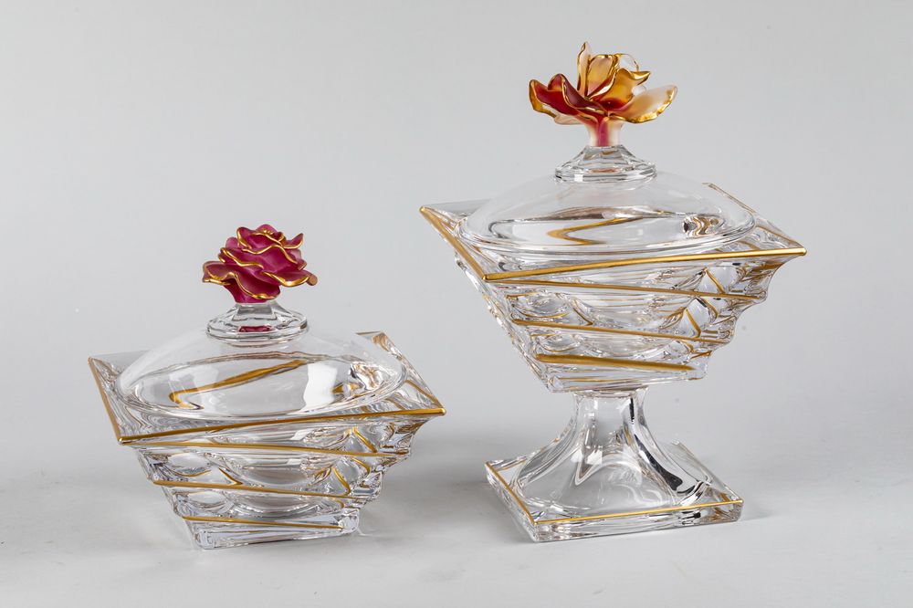 Cristallerie - BONBONNIERES FLAT - CRISTAL DE PARIS