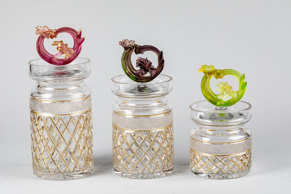 Cristallerie - BONBONNIERES FLAT - CRISTAL DE PARIS