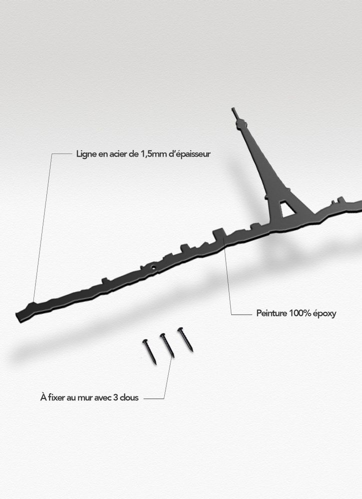 Other wall decoration - City Silhouette - Paris - THE LINE