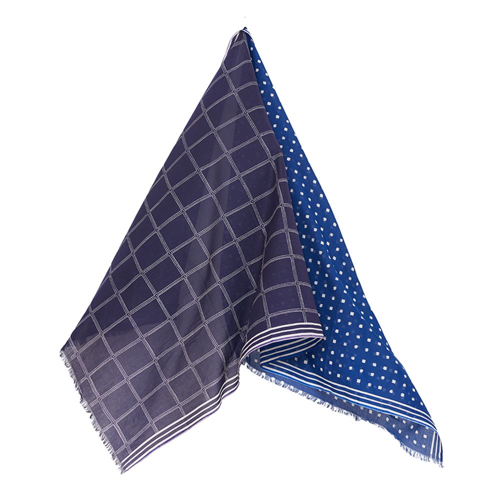 Foulards et écharpes - Mountain Blue scarf - HELLEN VAN BERKEL HEARTMADE PRINTS