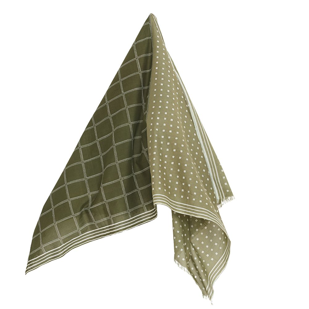 Loungewear - Mountain Green scarf - HELLEN VAN BERKEL HEARTMADE PRINTS