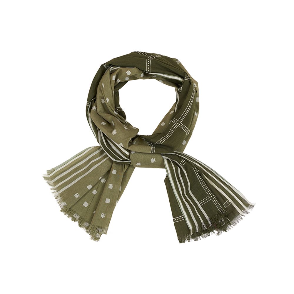 Foulards et écharpes - Écharpe Mountain Green - HELLEN VAN BERKEL HEARTMADE PRINTS