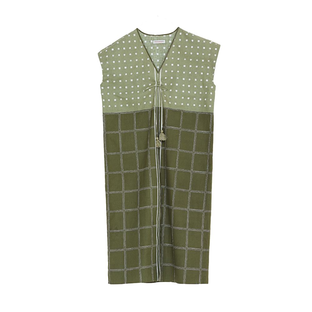 Homewear - Mountain Green long dress - HELLEN VAN BERKEL HEARTMADE PRINTS