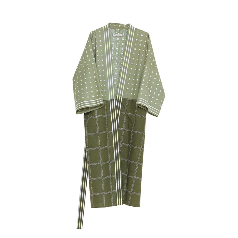 Homewear - Mountain Green kimono - HELLEN VAN BERKEL HEARTMADE PRINTS