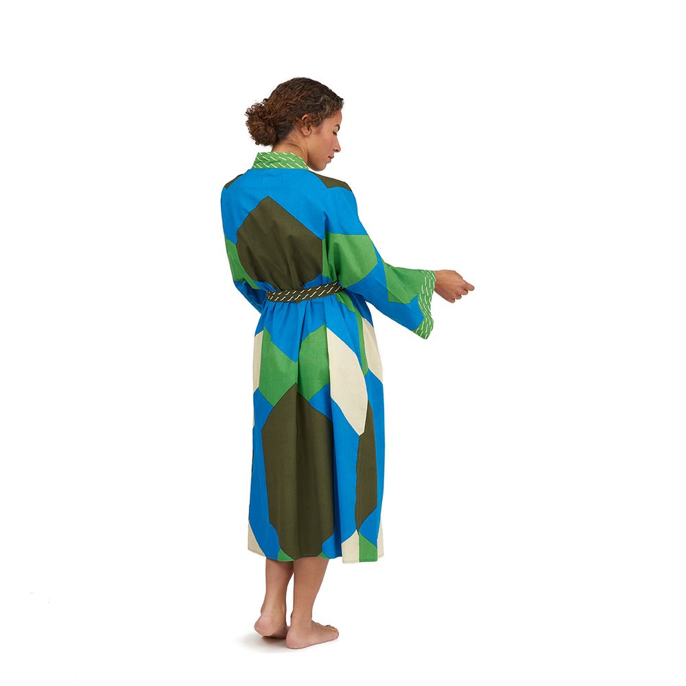 Homewear - Sky Blue kimono - HELLEN VAN BERKEL HEARTMADE PRINTS