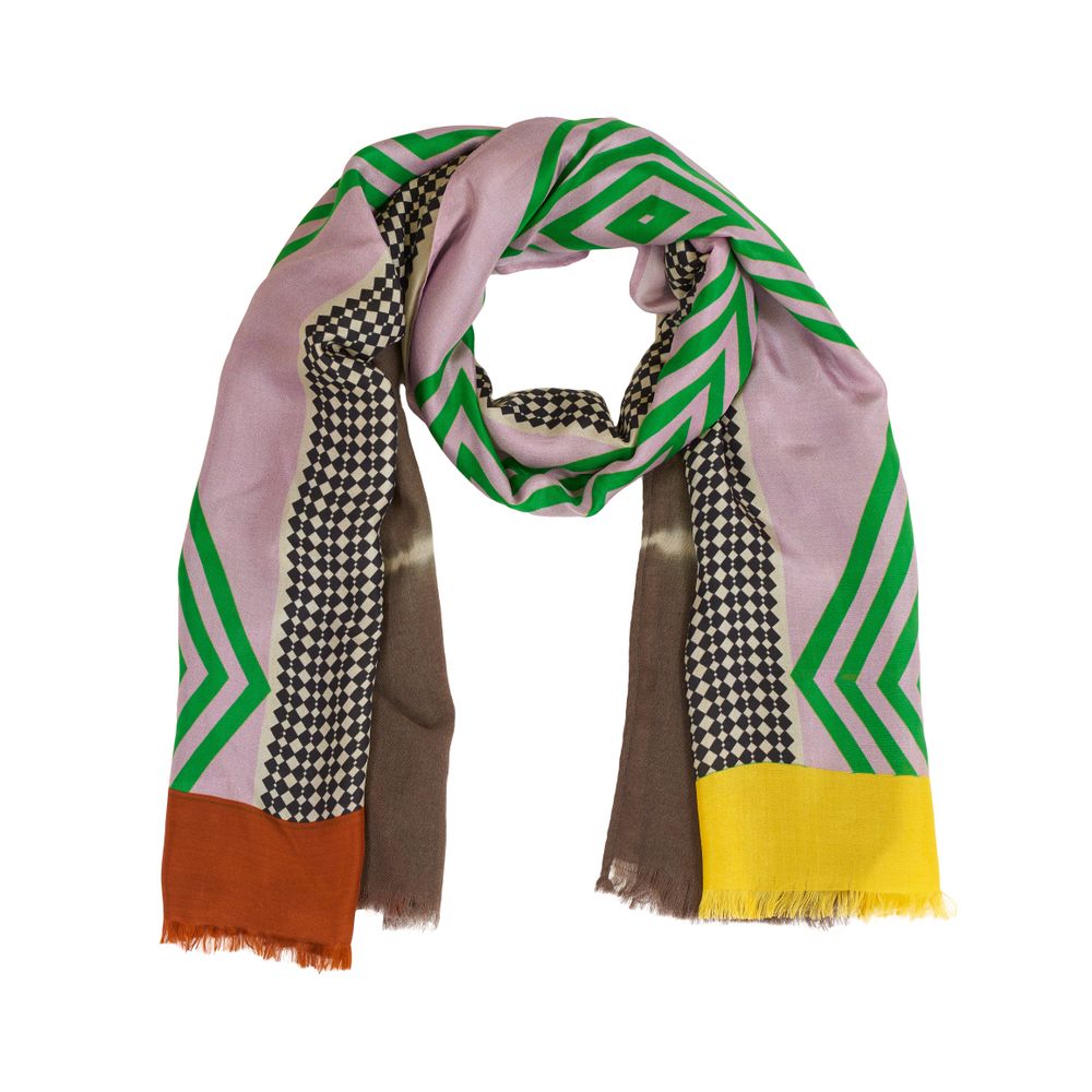 Scarves - Coco Brown scarf - HELLEN VAN BERKEL HEARTMADE PRINTS