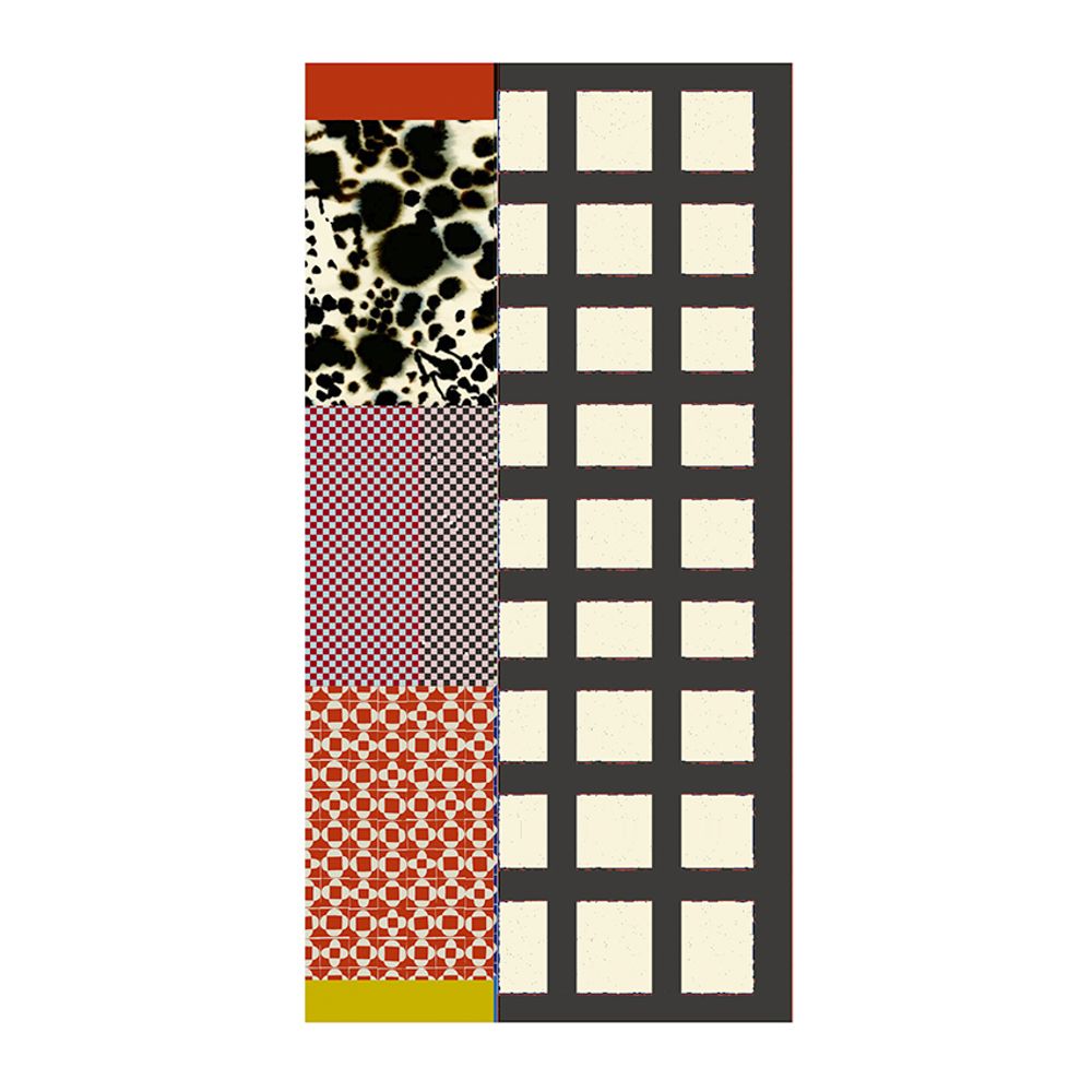 Scarves - Dora Red scarf - HELLEN VAN BERKEL HEARTMADE PRINTS