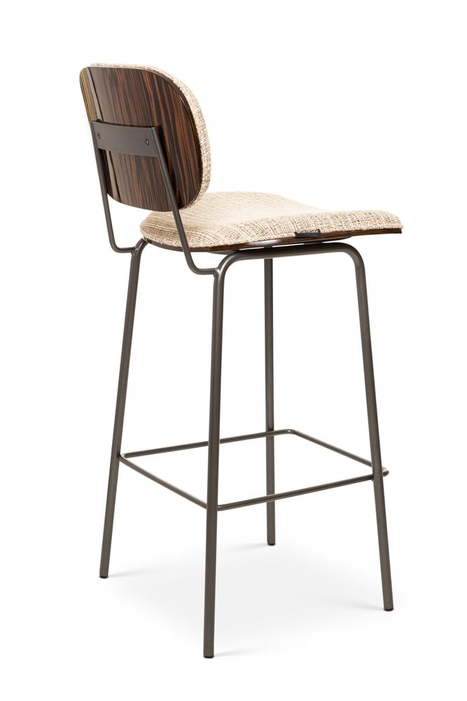 Tabourets pour collectivités - Esco tabouret de bar anthracite - ébène poli - ARIANESKÉ