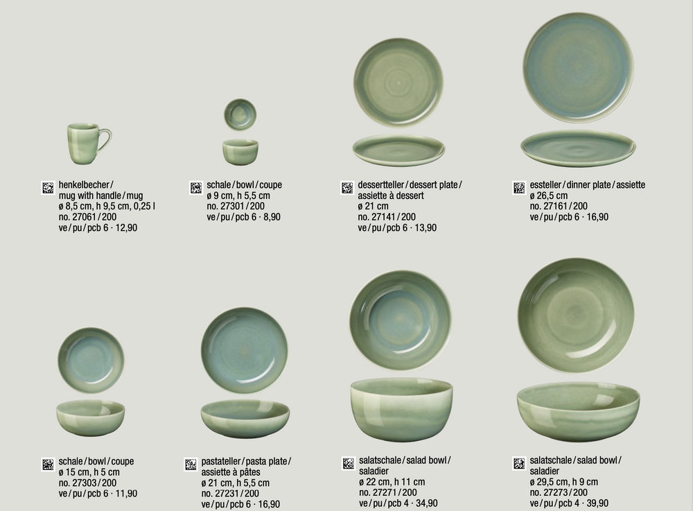Plats et saladiers - SAISONS Agave - ASA SELECTION