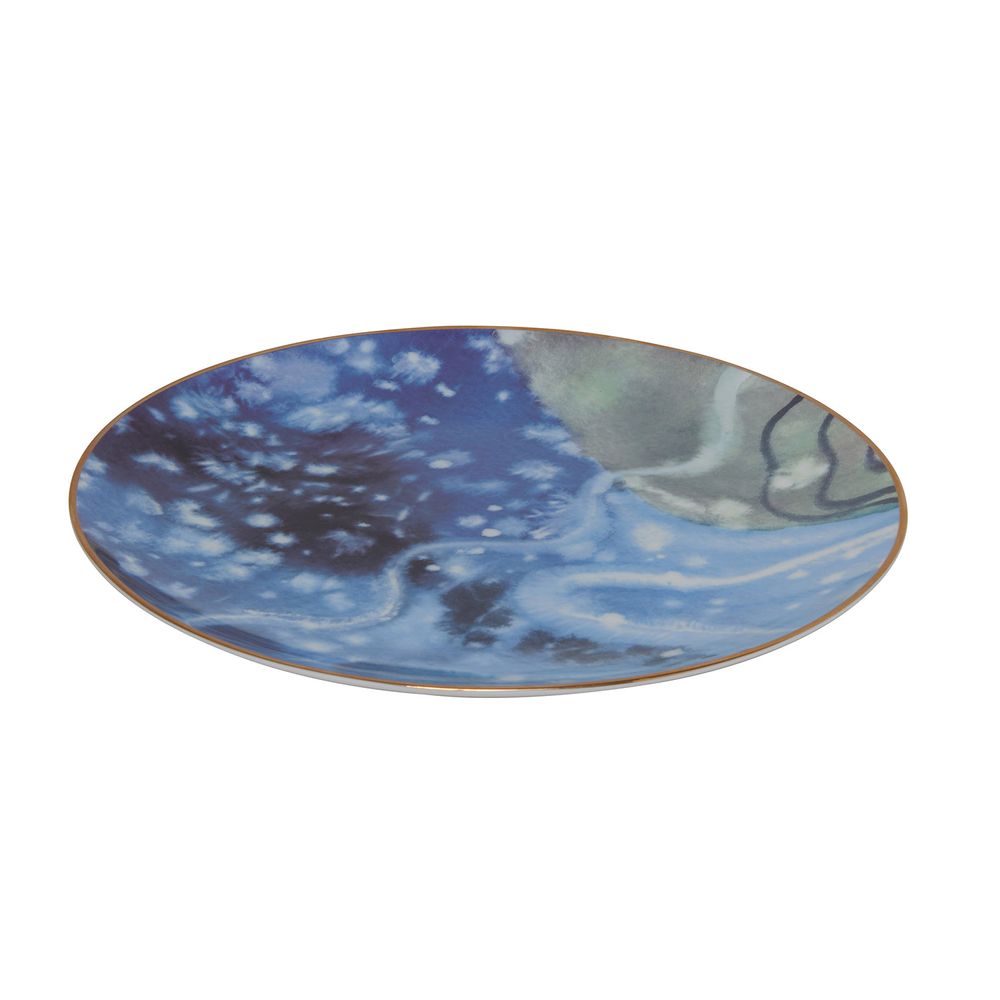 Assiettes au quotidien - Jeu d'assiettes plates Iris en marbre - AURA LIVING