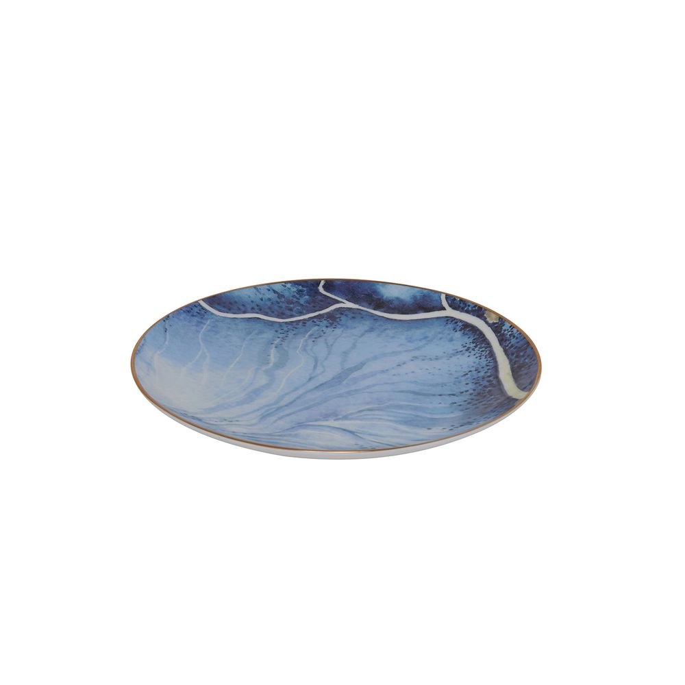 Assiettes au quotidien - Jeu d'assiettes plates Iris en marbre - AURA LIVING