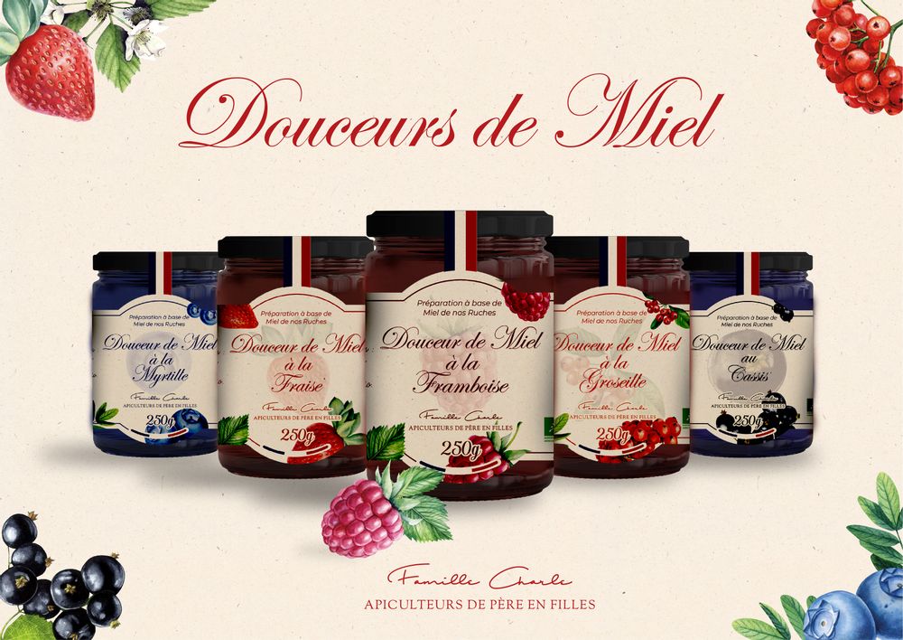 Épicerie fine - Douceur de Miel - Framboise - LES ABEILLES DE MALESCOT