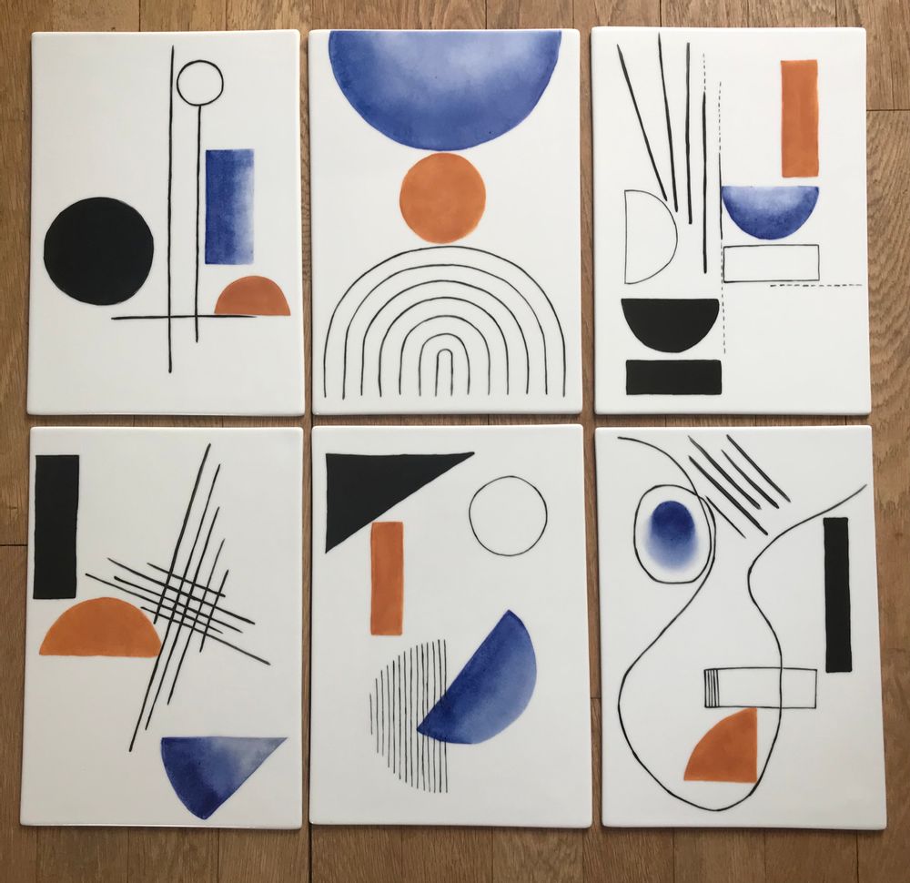 Other wall decoration - HAND-PAINTED PORCELAIN PAINTING - VERONIQUE JOLY-CORBIN