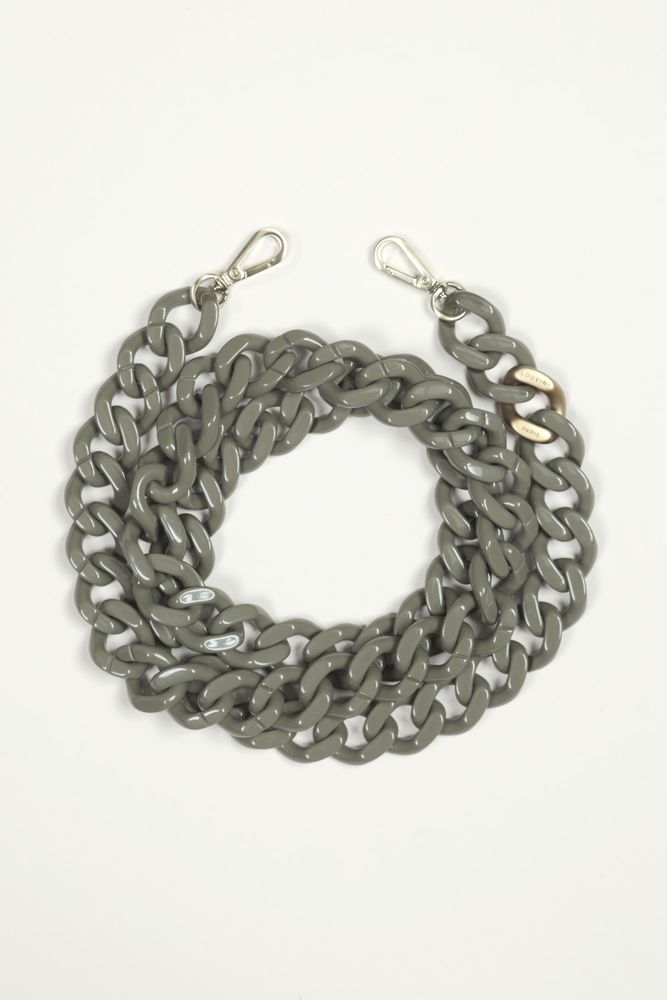 Accessoires de voyage - Chaine à grosses mailles en résine avec mousquetons dorés - LOUVINI PARIS
