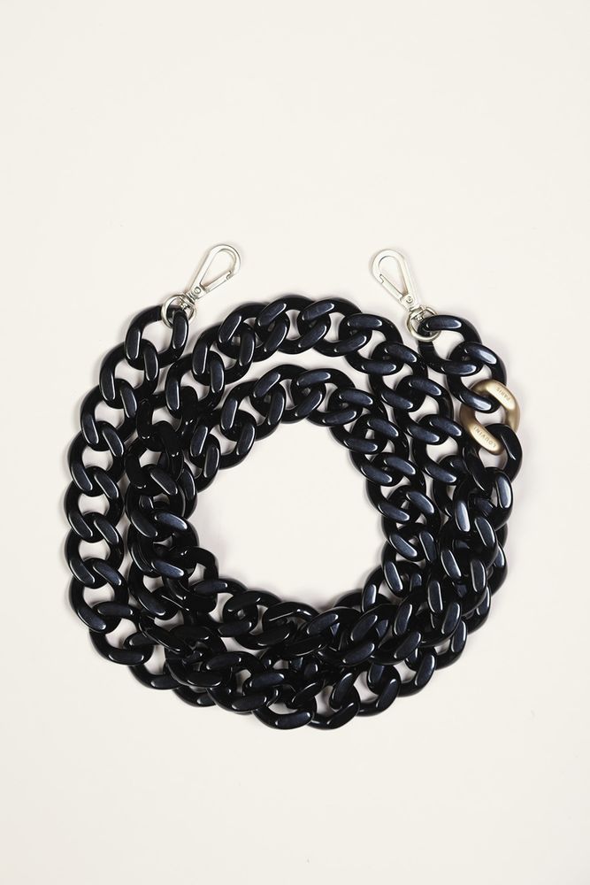 Accessoires de voyage - Chaine à grosses mailles en résine avec mousquetons dorés - LOUVINI PARIS