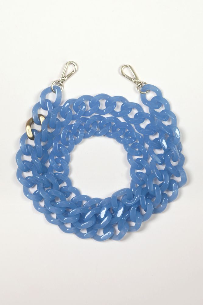 Accessoires de voyage - Chaine à grosses mailles en résine avec mousquetons dorés - LOUVINI PARIS