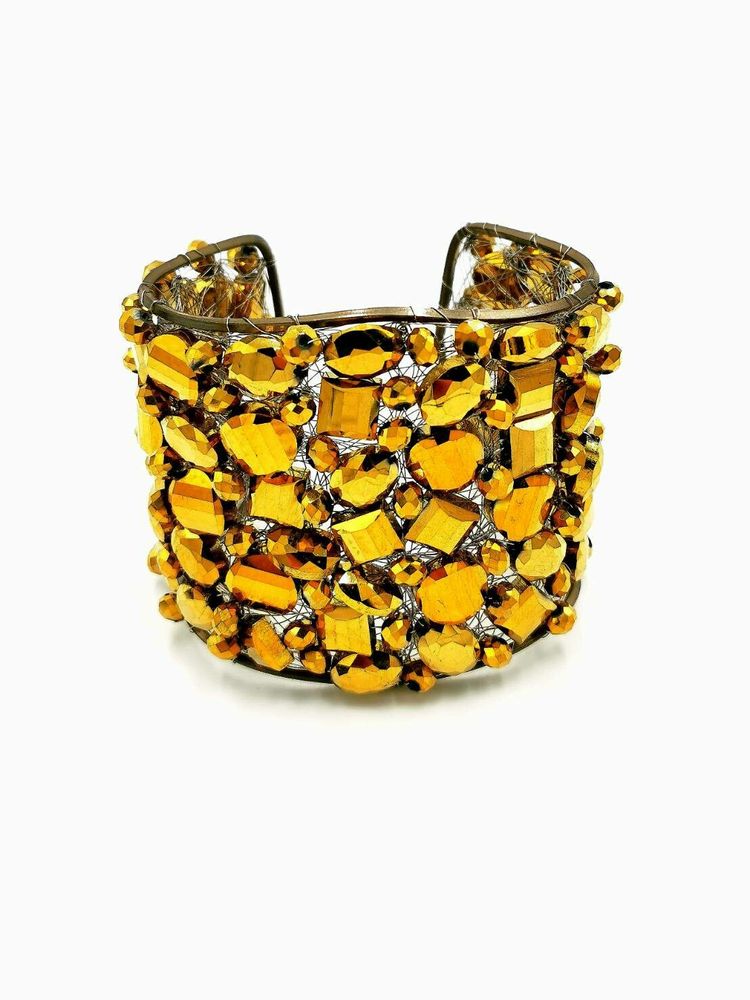 Jewelry - Golden Glamour Cuff Bracelet - WITAYA FASHION JEWELRY