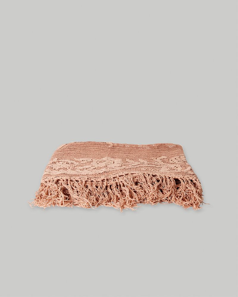 Linge de lit - Le Jeté de lit en crochet-filet ancien (Vintage) - MAISON MASARIN