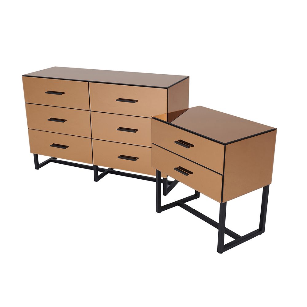 Tables de nuit - Ensemble de chambre à coucher Trinity - AURA LIVING