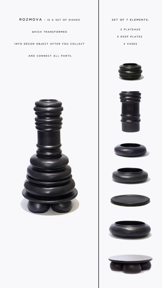 Design objects - ROZMOVA ceramic set. ZEMNA - UKRAINIAN DESIGN BRANDS
