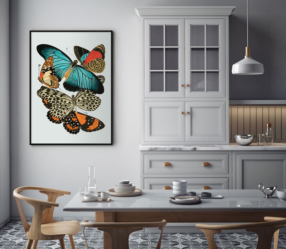 Hotel bedrooms - Poster Butterflies. - THE DYBDAHL CO.