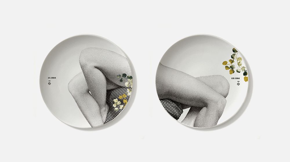 Everyday plates - 2 porcelain plates - Printemps - IBRIDE