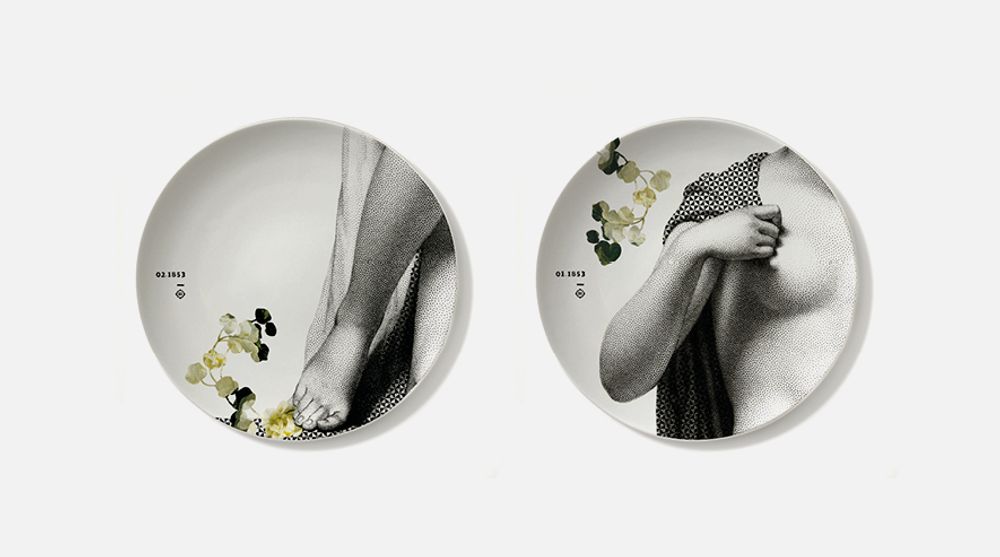 Everyday plates - 2 porcelain plates - Printemps - IBRIDE