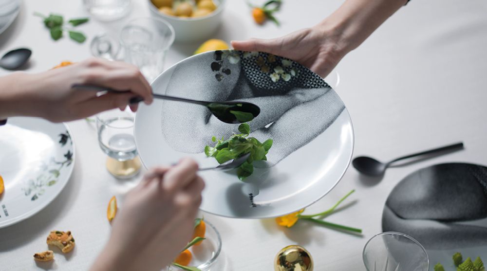 Everyday plates - 2 porcelain plates - Printemps - IBRIDE