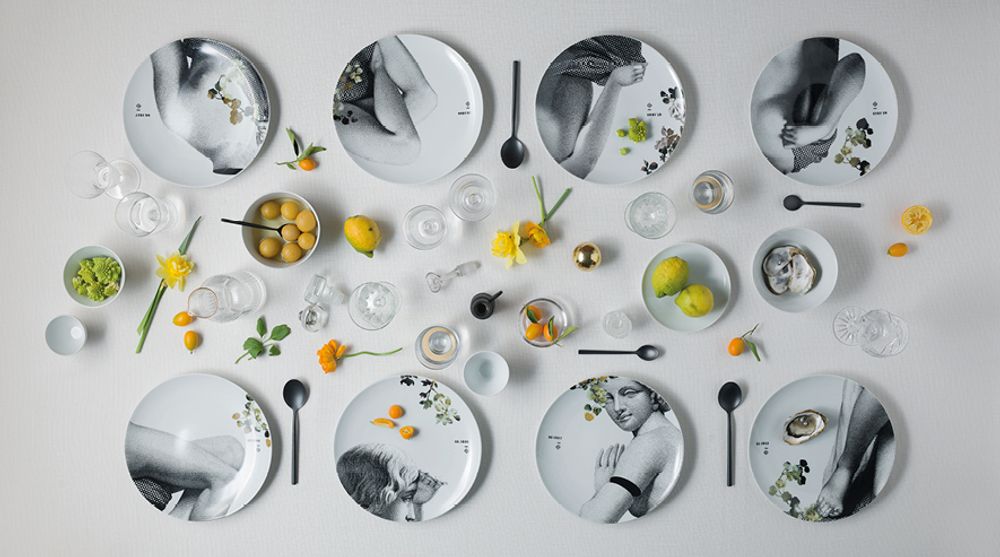 Everyday plates - 2 porcelain plates - Printemps - IBRIDE